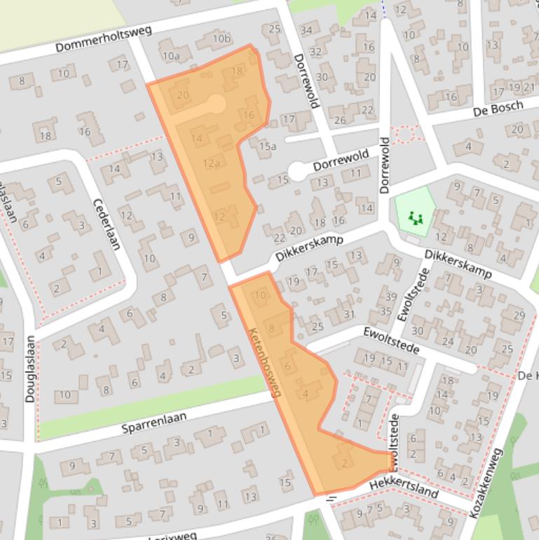 Kaart van postcodegebied 7213WD.