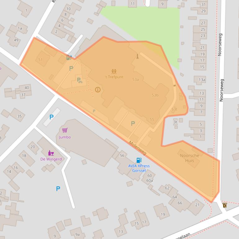 Kaart van postcodegebied 7213XD.