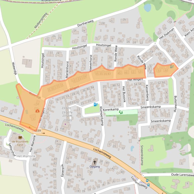 Kaart van postcodegebied 7214AT.