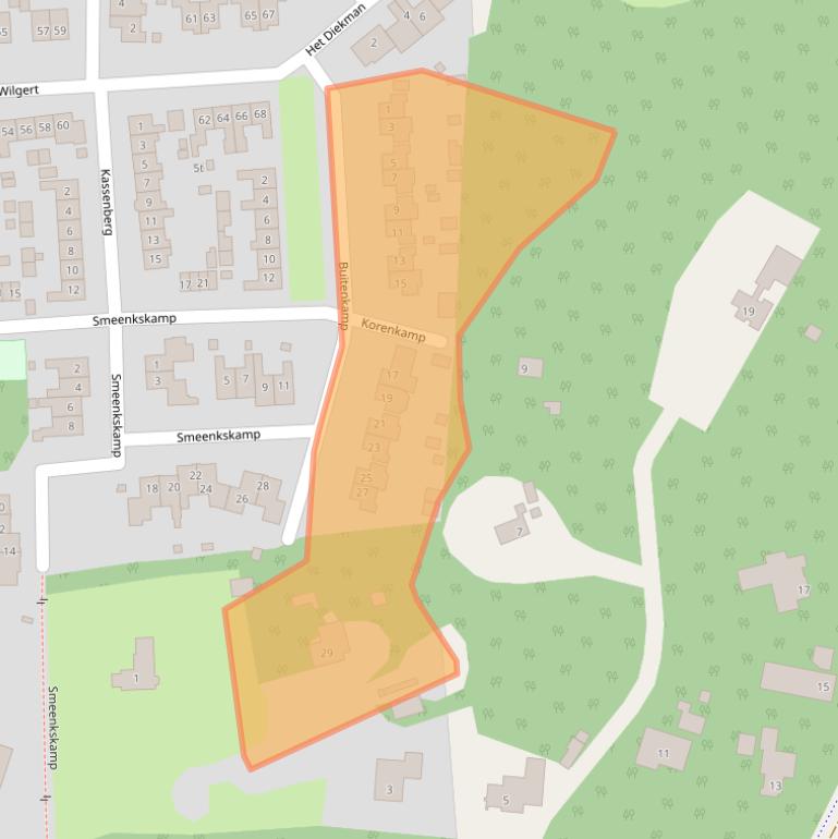 Kaart van postcodegebied 7214BH.