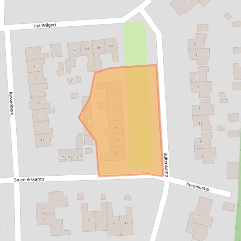 Kaart van postcodegebied 7214BJ.