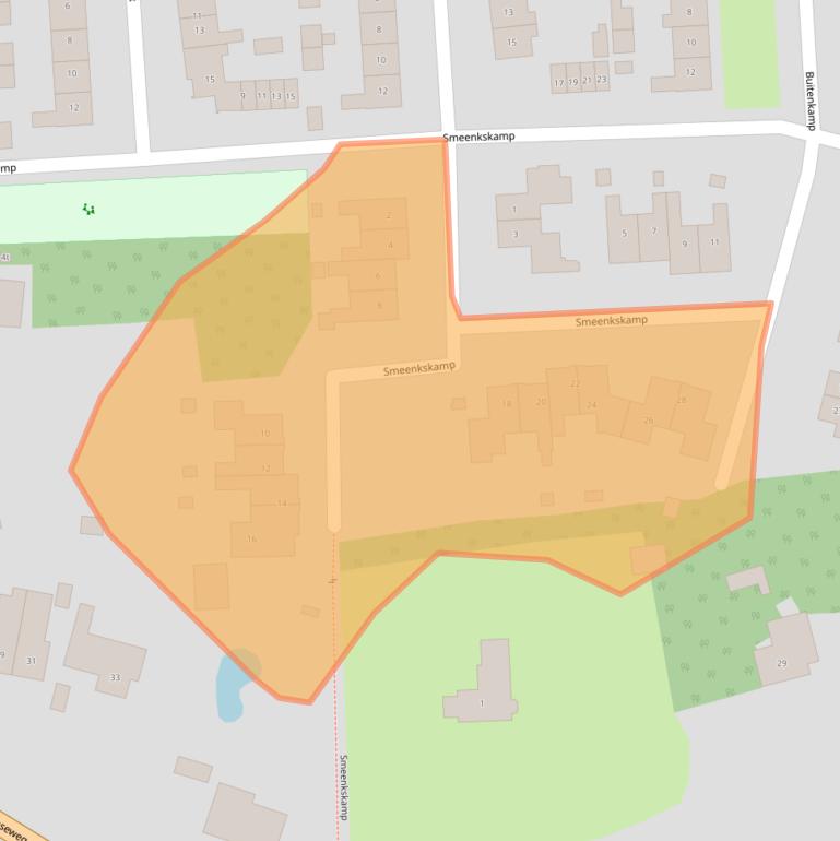 Kaart van postcodegebied 7214BV.