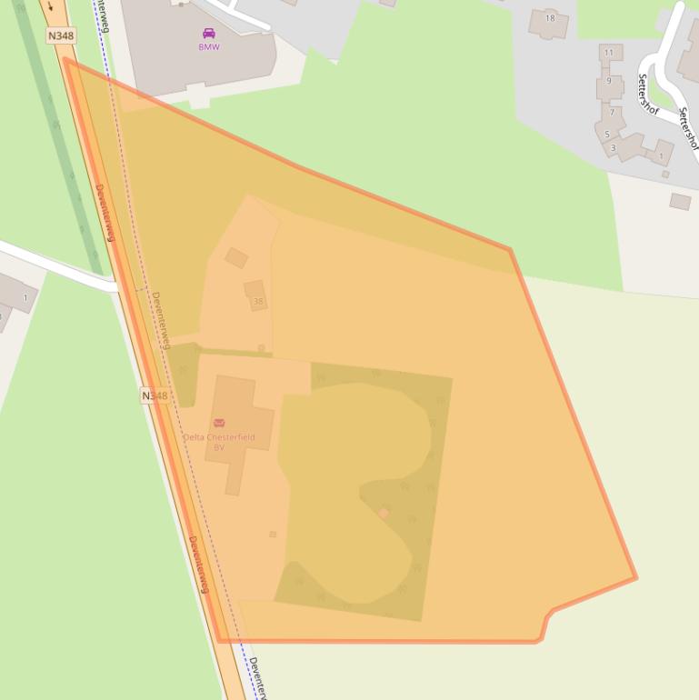 Kaart van postcodegebied 7214DG.