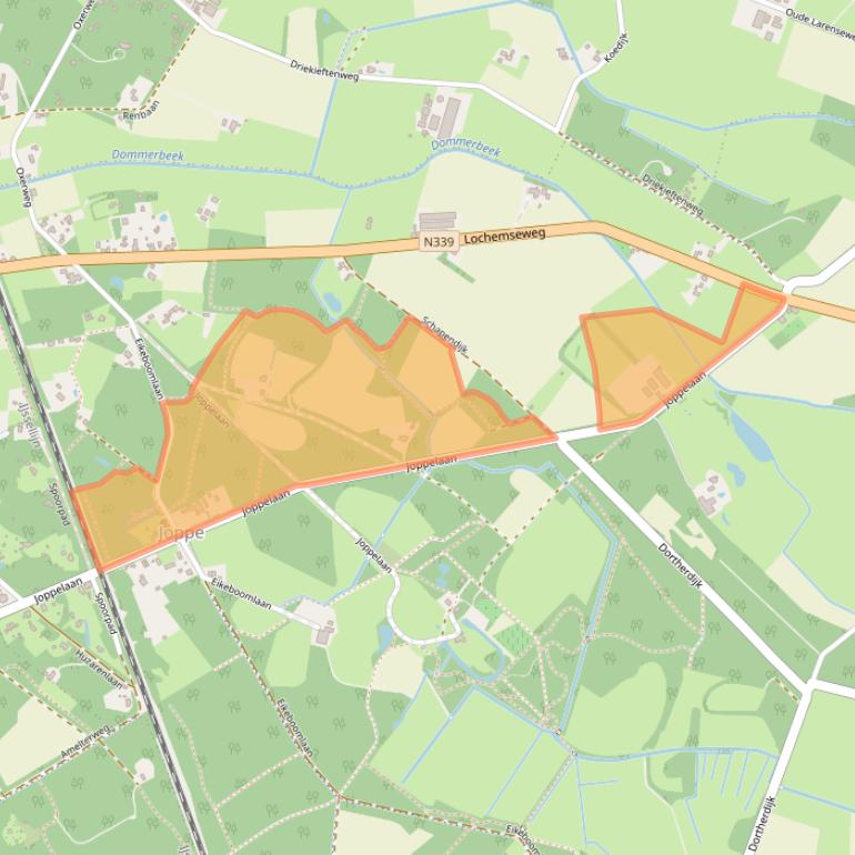 Kaart van postcodegebied 7215AD.