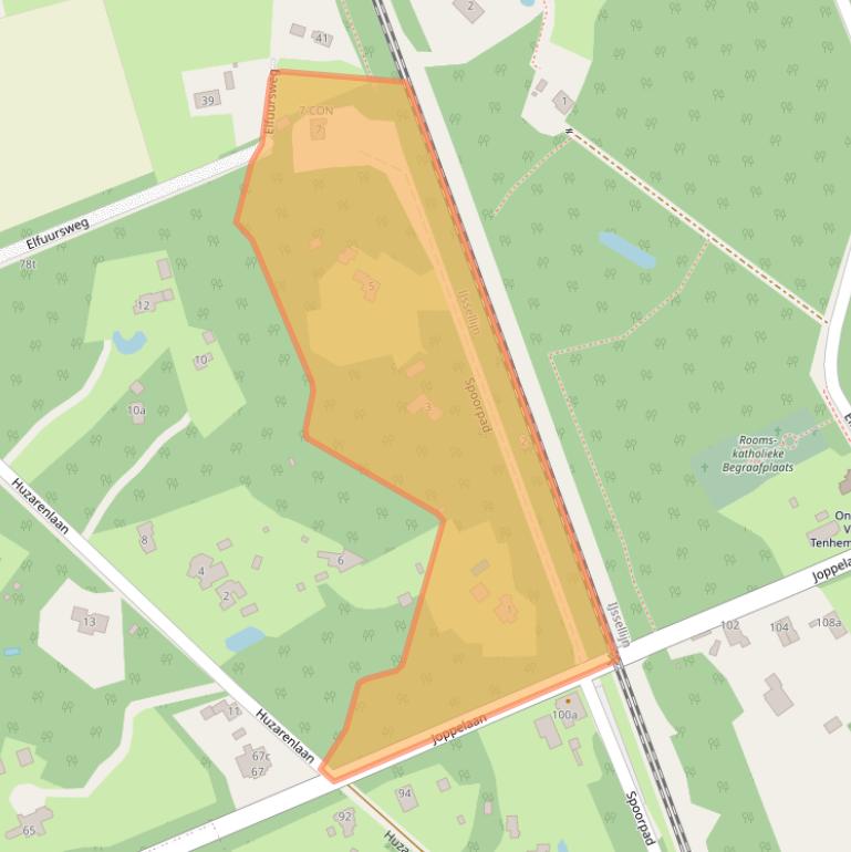 Kaart van postcodegebied 7215AK.