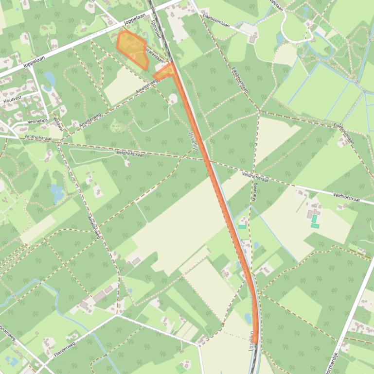 Kaart van postcodegebied 7215EC.