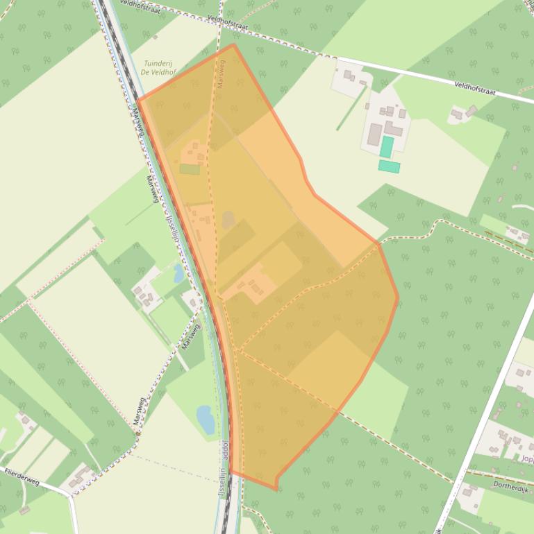 Kaart van postcodegebied 7215LA.