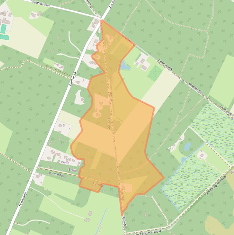 Kaart van postcodegebied 7215LD.