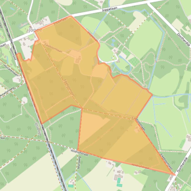 Kaart van postcodegebied 7215SB.