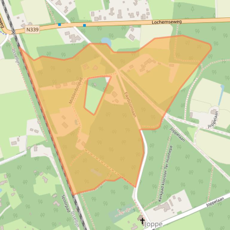 Kaart van postcodegebied 7215SC.