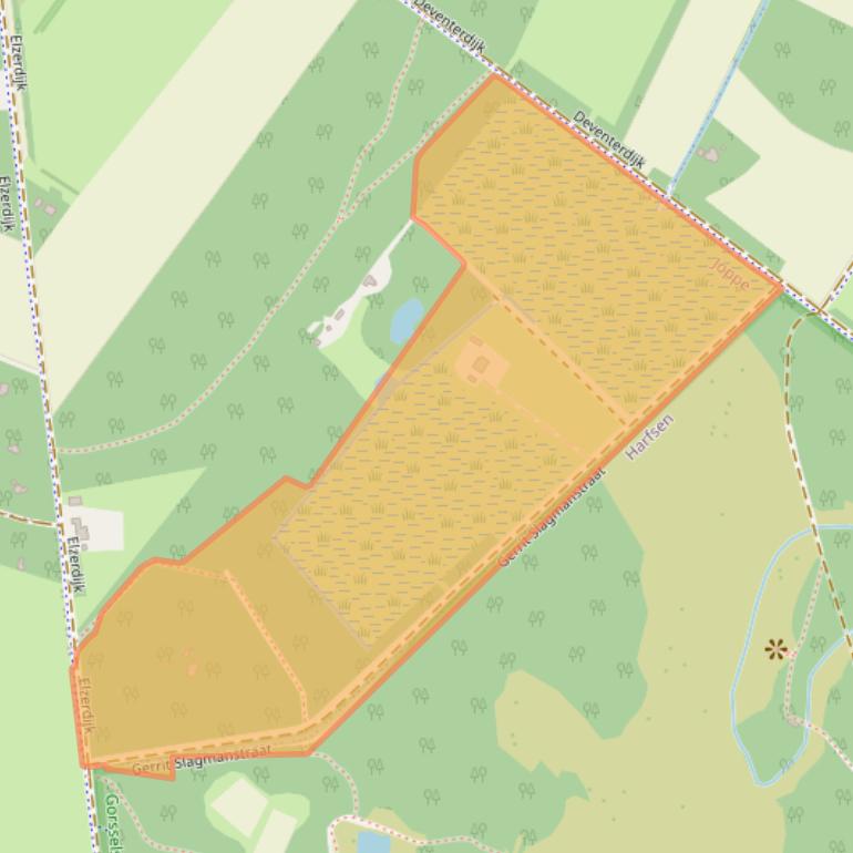 Kaart van postcodegebied 7215SJ.