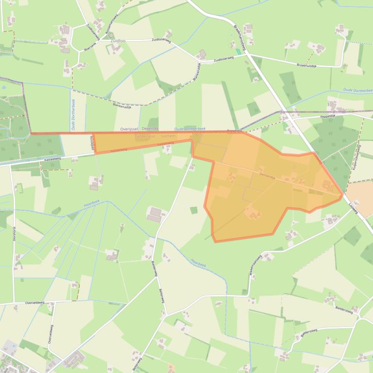 Kaart van postcodegebied 7216PS.