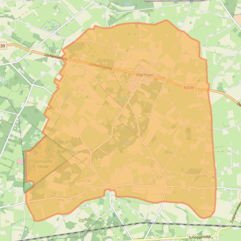 Kaart van postcodegebied 7217.