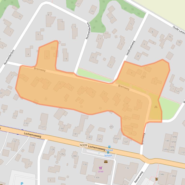 Kaart van postcodegebied 7217RR.