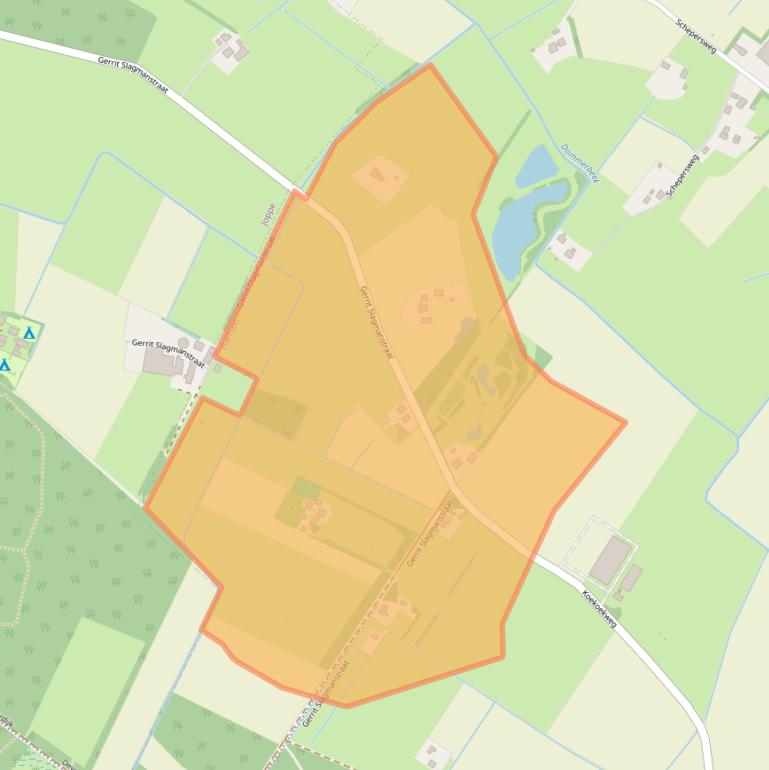 Kaart van postcodegebied 7217SE.