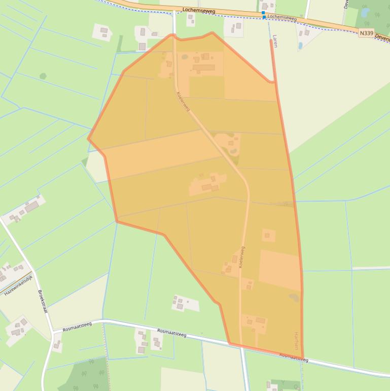 Kaart van postcodegebied 7217SP.