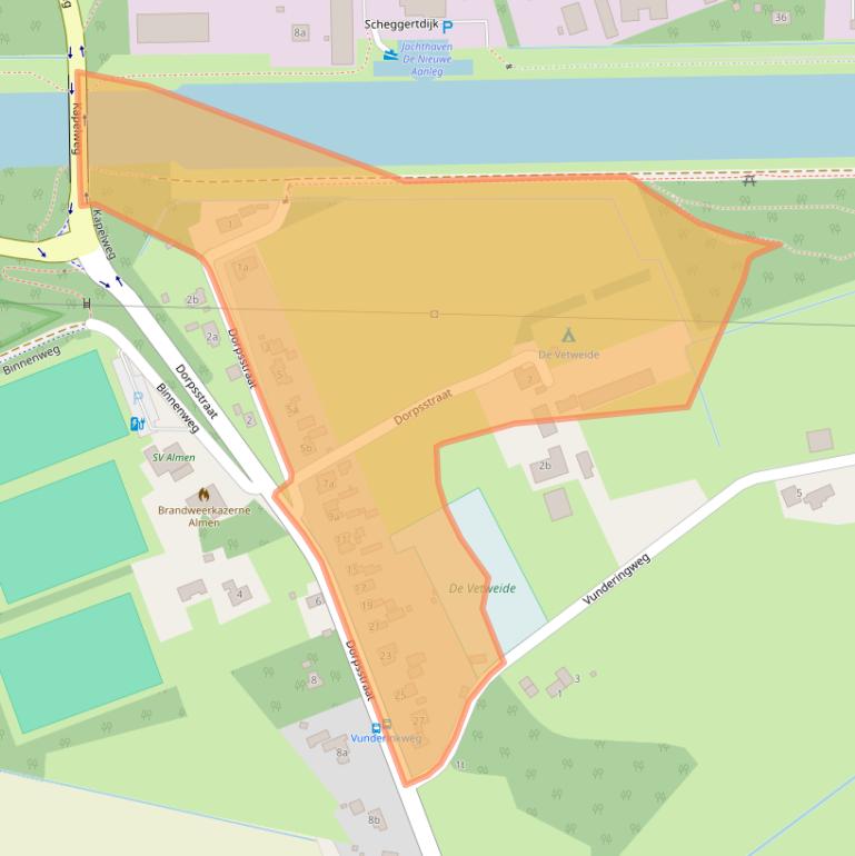 Kaart van postcodegebied 7218AA.