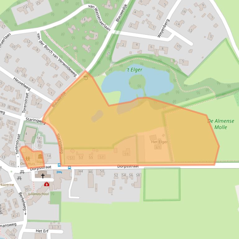 Kaart van postcodegebied 7218AC.