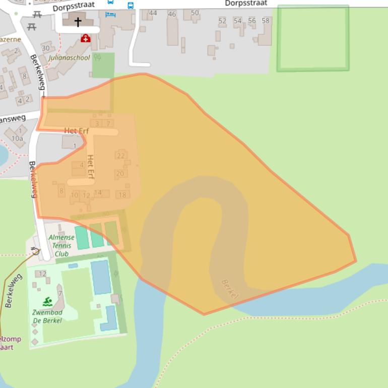 Kaart van postcodegebied 7218AM.