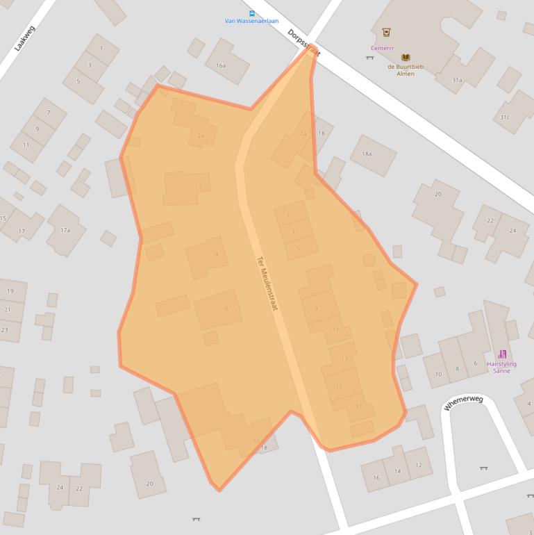 Kaart van postcodegebied 7218AR.