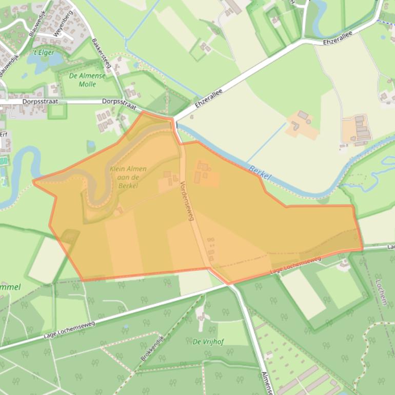 Kaart van postcodegebied 7218BP.