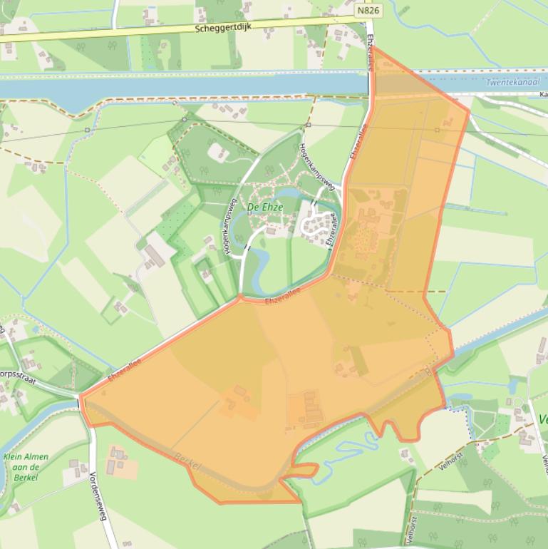 Kaart van postcodegebied 7218BS.