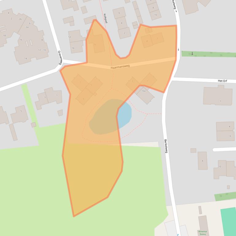 Kaart van postcodegebied 7218BV.