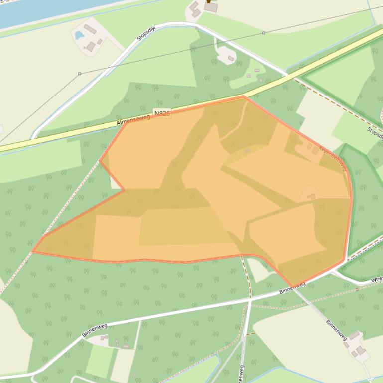 Kaart van postcodegebied 7218MH.