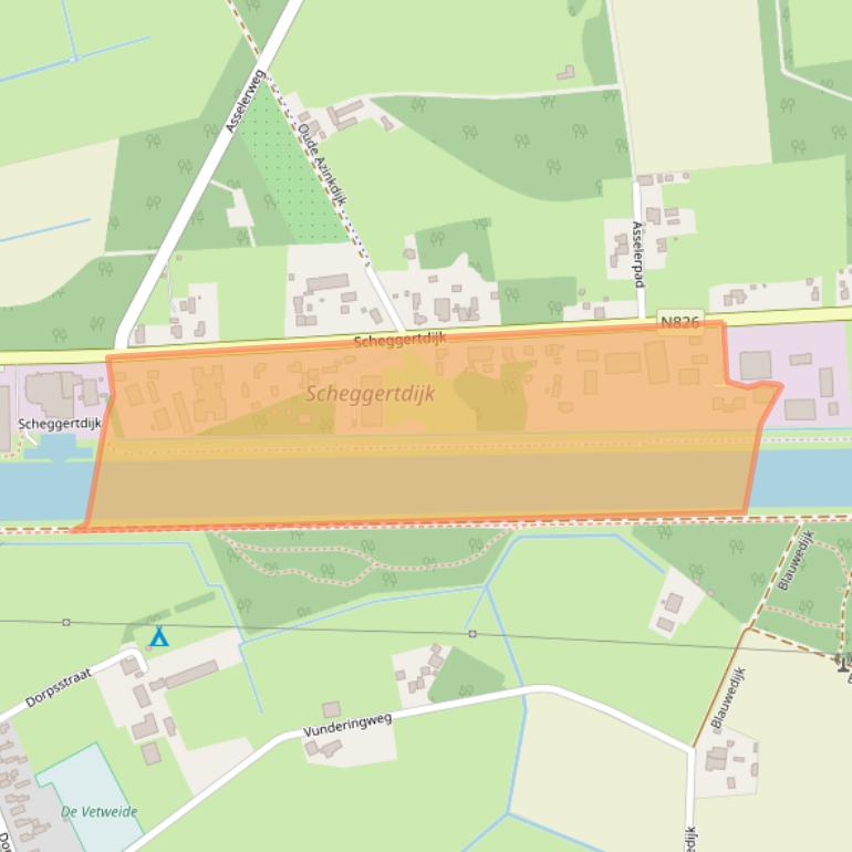 Kaart van postcodegebied 7218NB.
