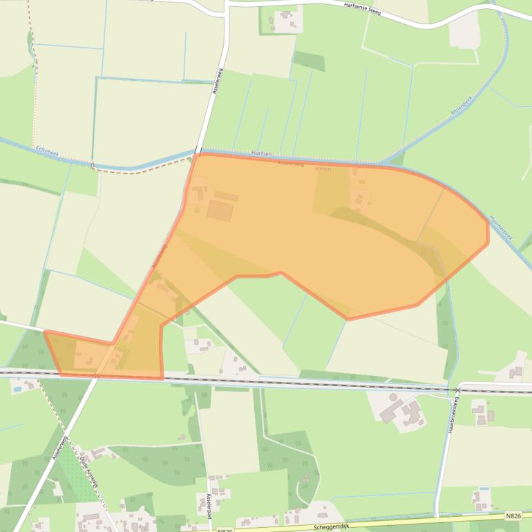 Kaart van postcodegebied 7218ND.