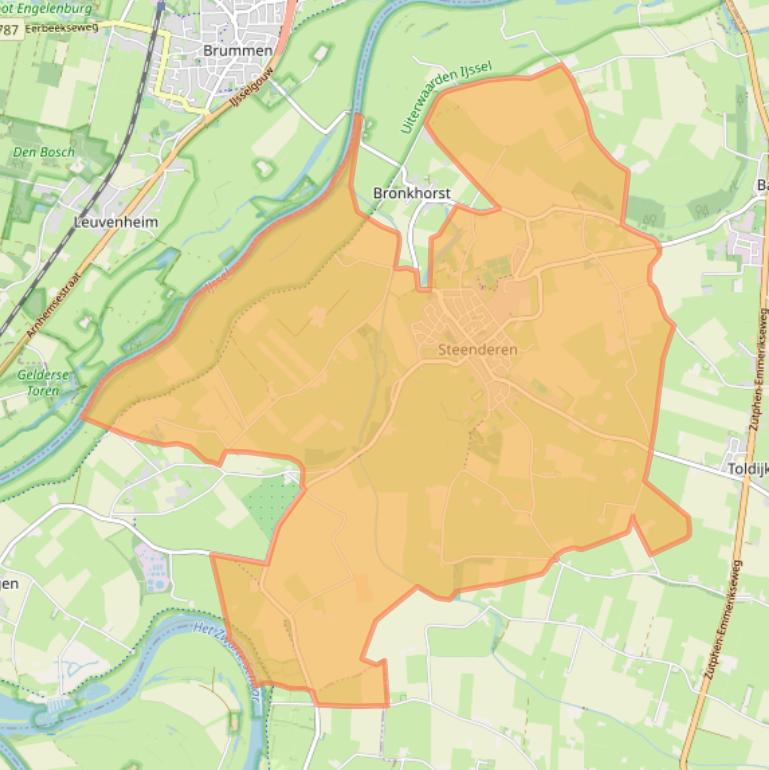 Kaart van postcodegebied 7221.