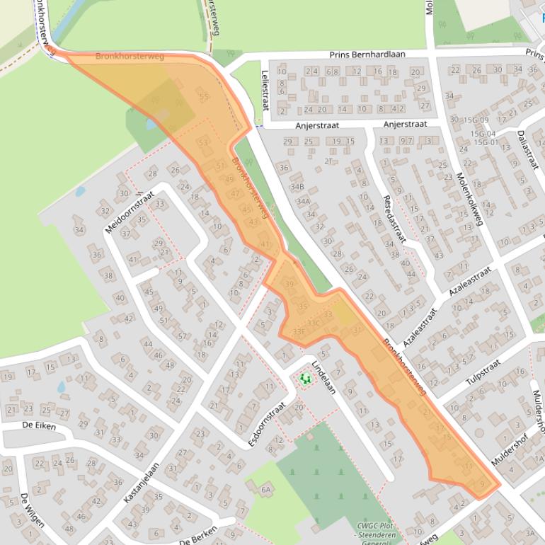 Kaart van postcodegebied 7221AB.