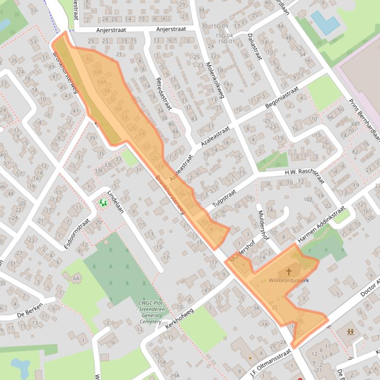 Kaart van postcodegebied 7221AC.