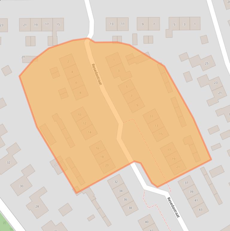 Kaart van postcodegebied 7221AT.