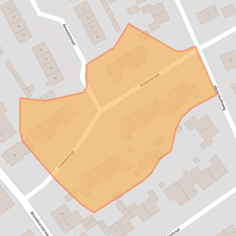 Kaart van postcodegebied 7221AZ.