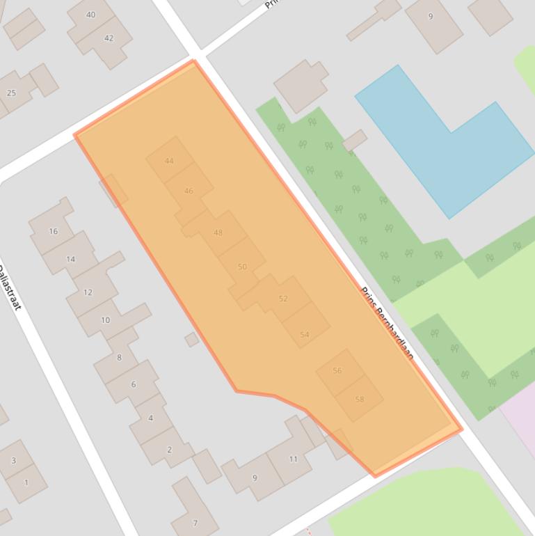 Kaart van postcodegebied 7221BC.