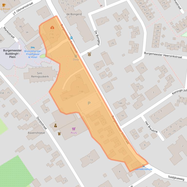 Kaart van postcodegebied 7221BH.