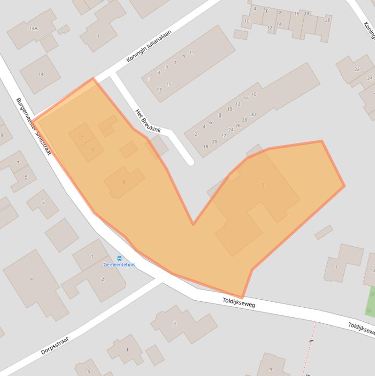 Kaart van postcodegebied 7221BJ.