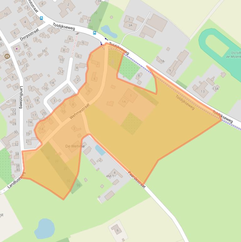 Kaart van postcodegebied 7221BT.