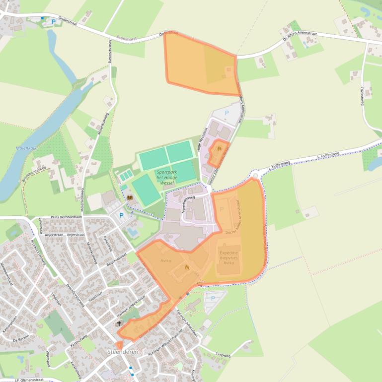 Kaart van postcodegebied 7221CA.