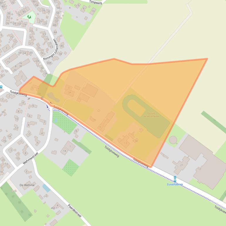 Kaart van postcodegebied 7221DA.