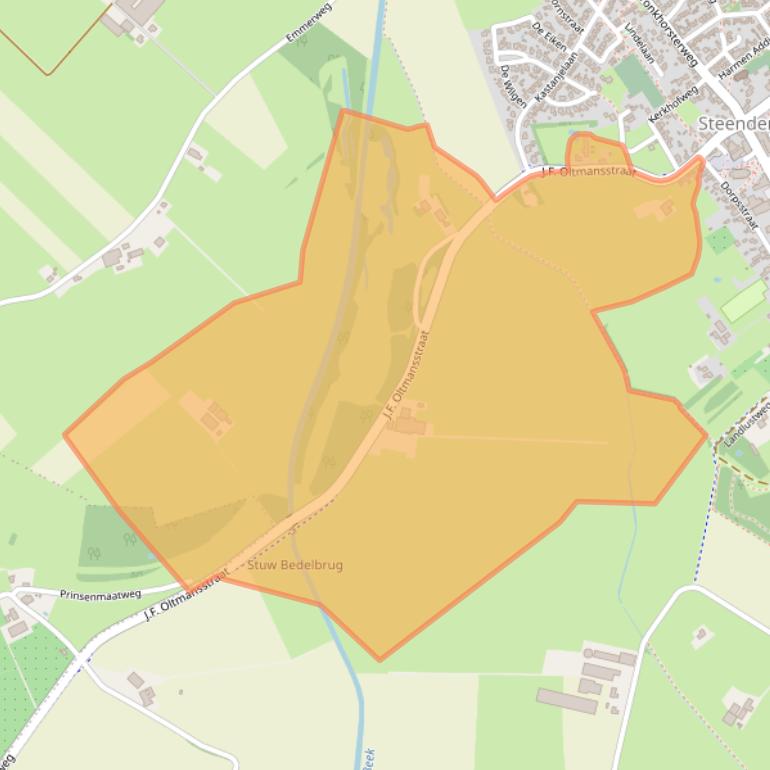 Kaart van postcodegebied 7221NB.