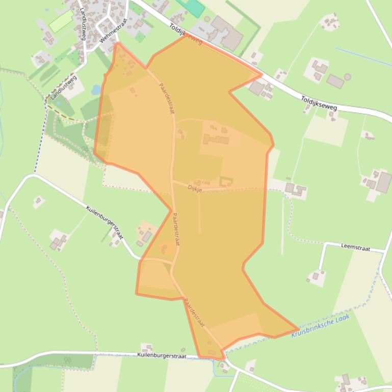Kaart van postcodegebied 7221NE.