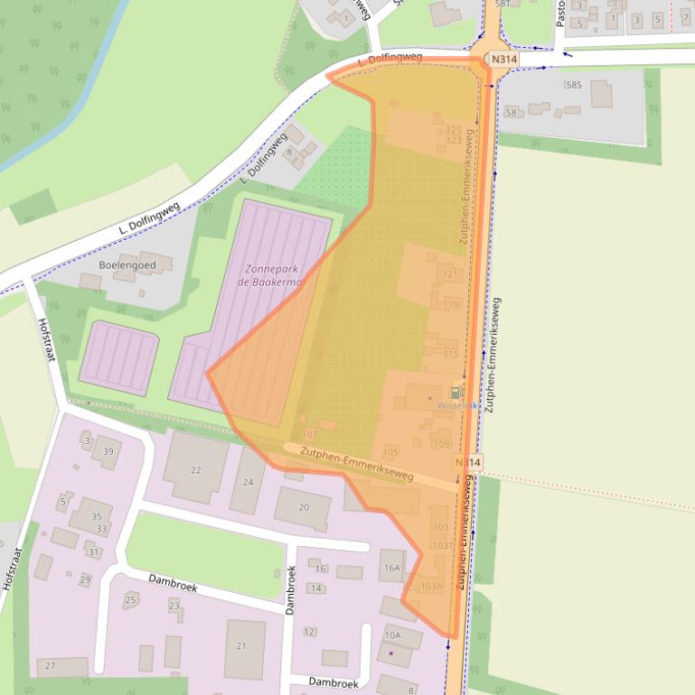 Kaart van postcodegebied 7223DB.