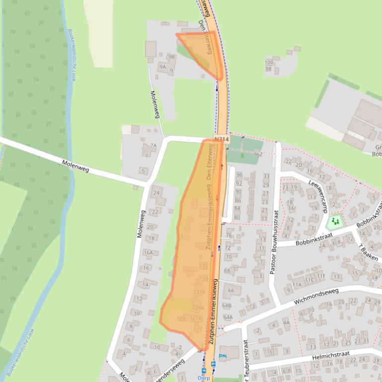 Kaart van postcodegebied 7223DC.