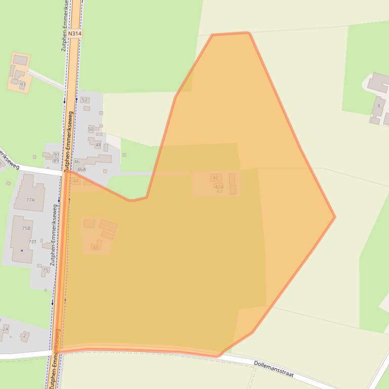 Kaart van postcodegebied 7223DE.