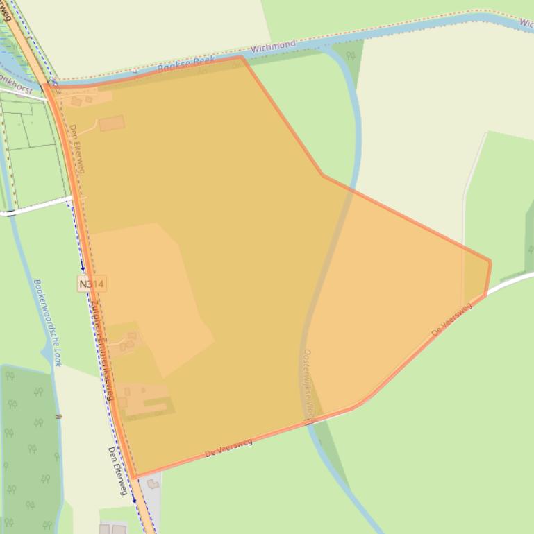 Kaart van postcodegebied 7223DL.