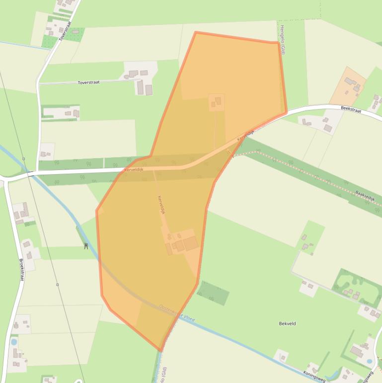 Kaart van postcodegebied 7223KC.