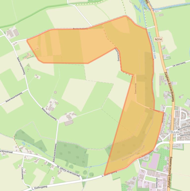 Kaart van postcodegebied 7223KP.