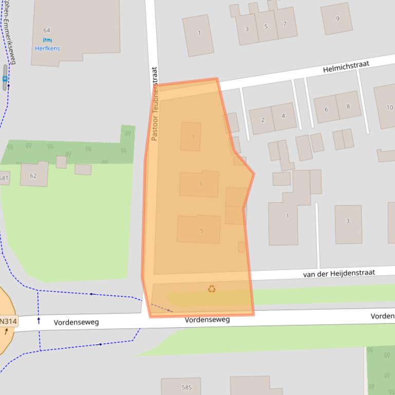 Kaart van postcodegebied 7223LB.